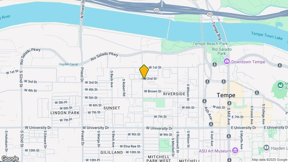 The Hardy Tempe Townhomes Mapa y Detalles de la Ubicación