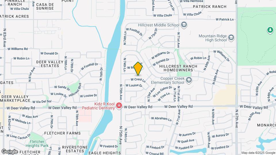 7432 W Crest Ln Map and Location Details