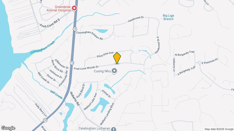 1736 Fruit Cove Woods Dr Map and Location Details