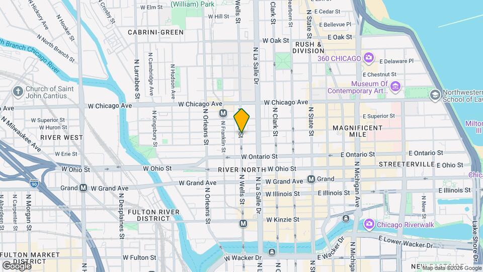 677 N Wells St Map and Location Details