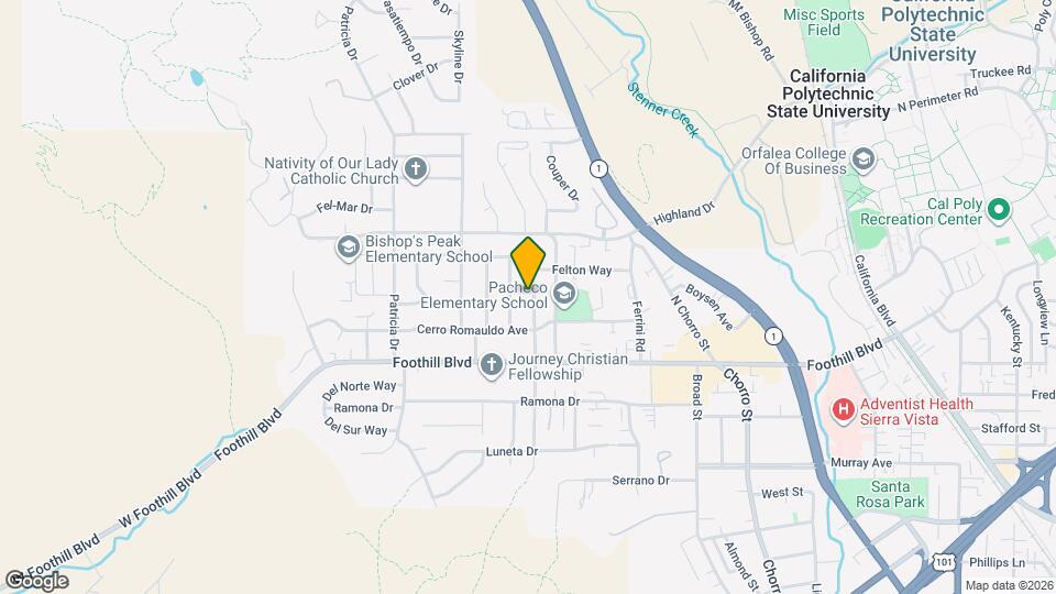 286 N Tassajara Dr Map and Location Details