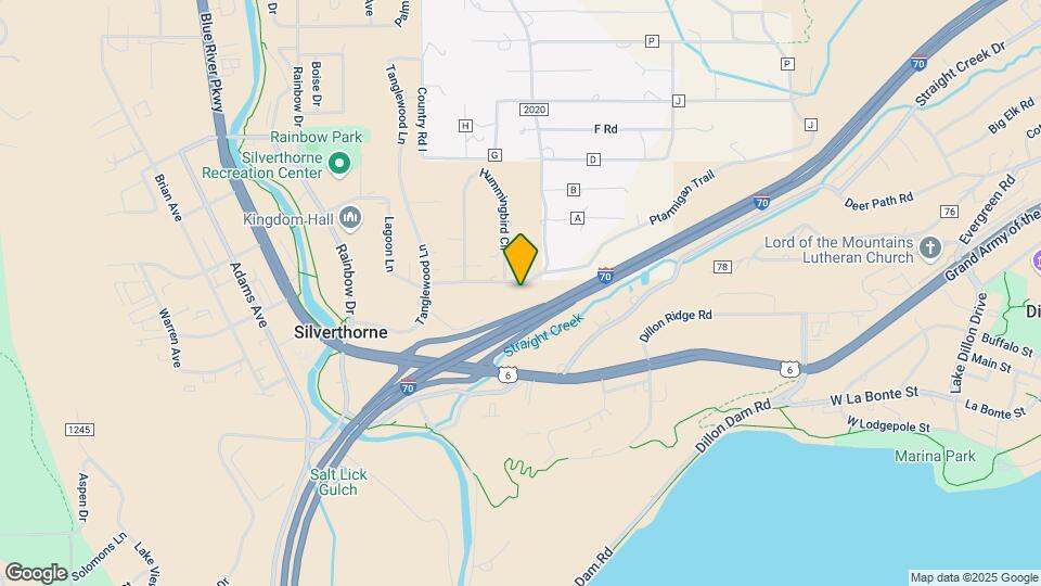 580 Silverthorne Lane Map and Location Details