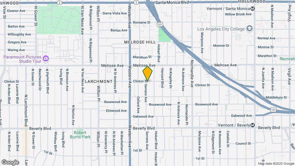 556 N Serrano Ave Mapa y Detalles de la Ubicación