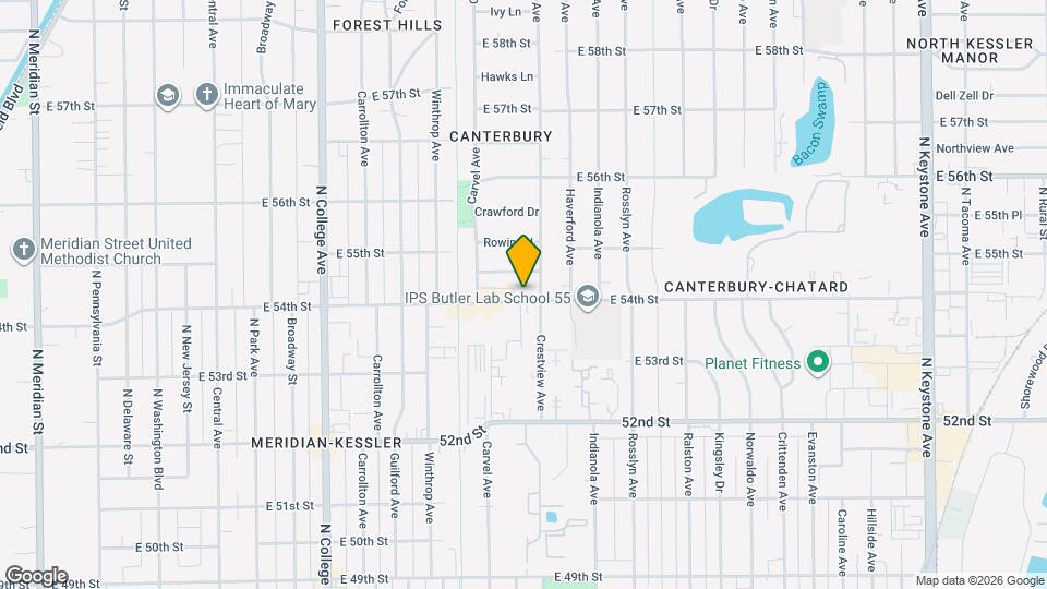 1142 E 54th St Map and Location Details