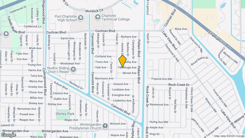 18423 Yarbrough Ave Map and Location Details