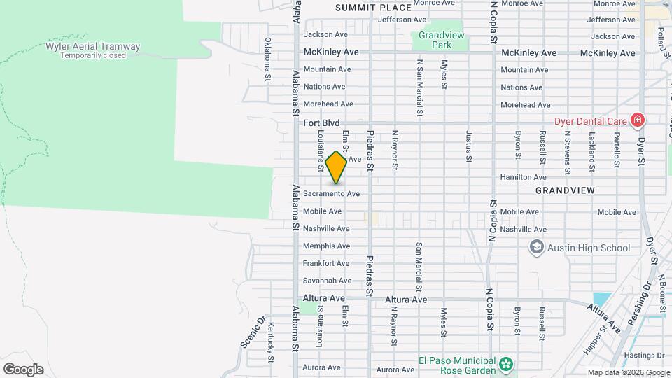 2721 Sacramento Ave Map and Location Details