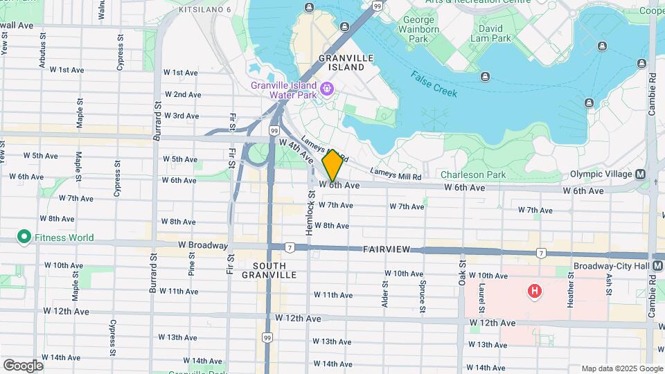 1380 W 6th Ave Map and Location Details