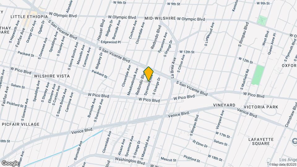 1307 S Sycamore Ave Map and Location Details