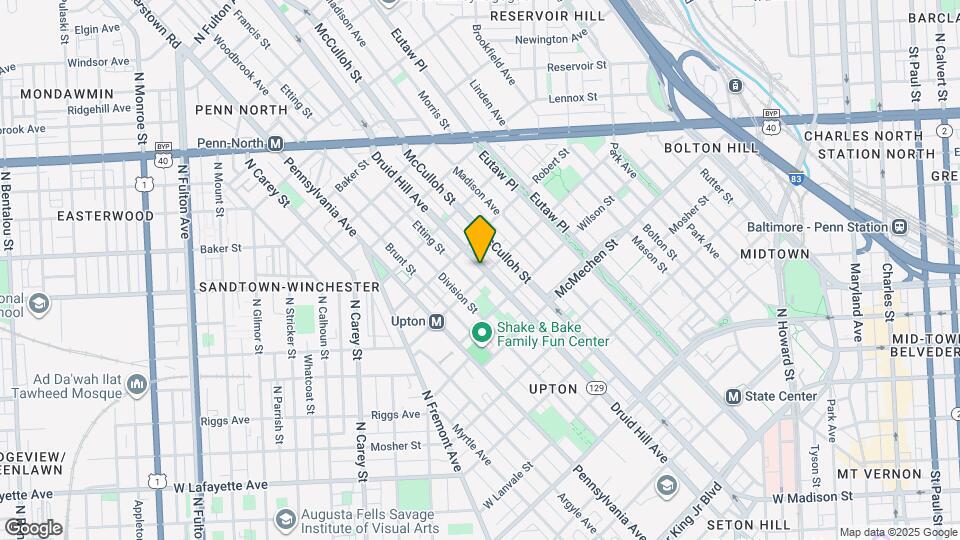 1808 Druid Hill Ave Map and Location Details