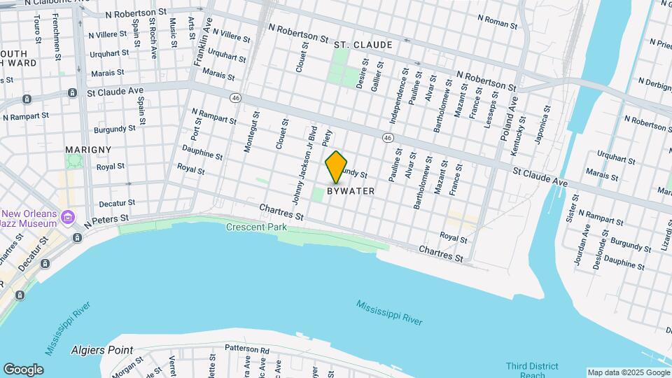 3404 Dauphine St Map and Location Details