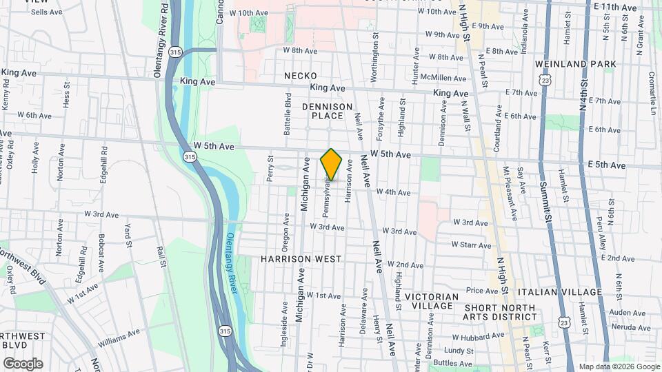 362 W 4th Ave Map and Location Details