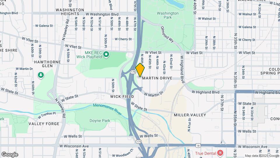4607 W Juneau Ave Map and Location Details