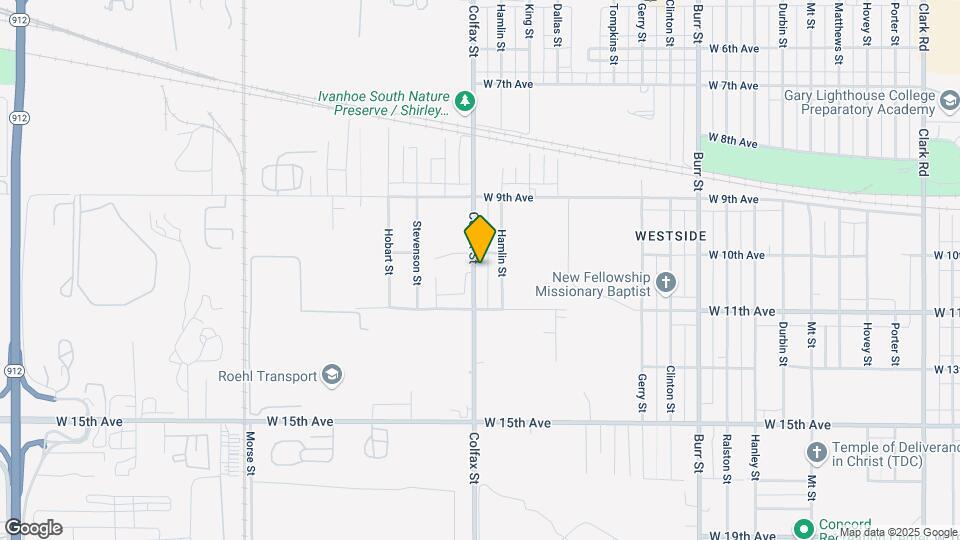1027 Colfax St Map and Location Details