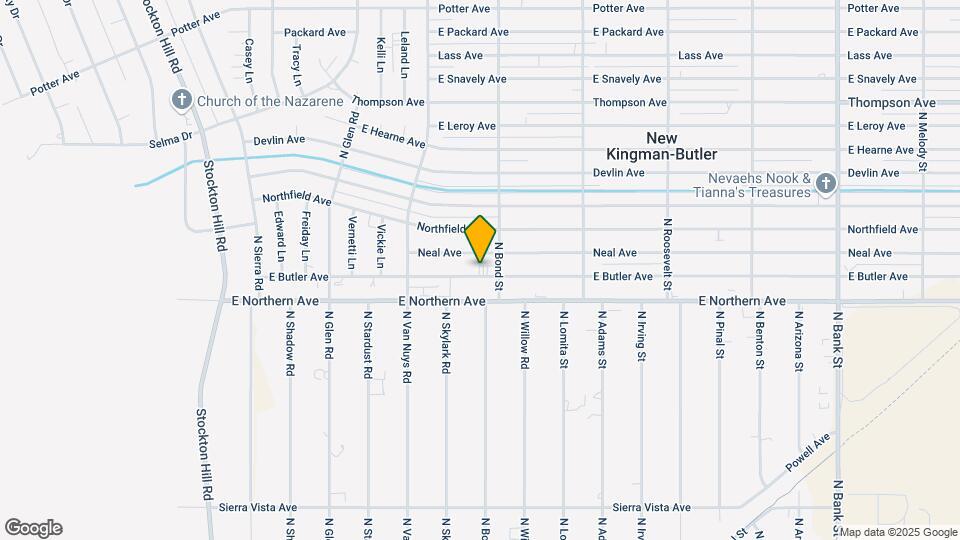 2185 E Butler Ave Mapa y Detalles de la Ubicación