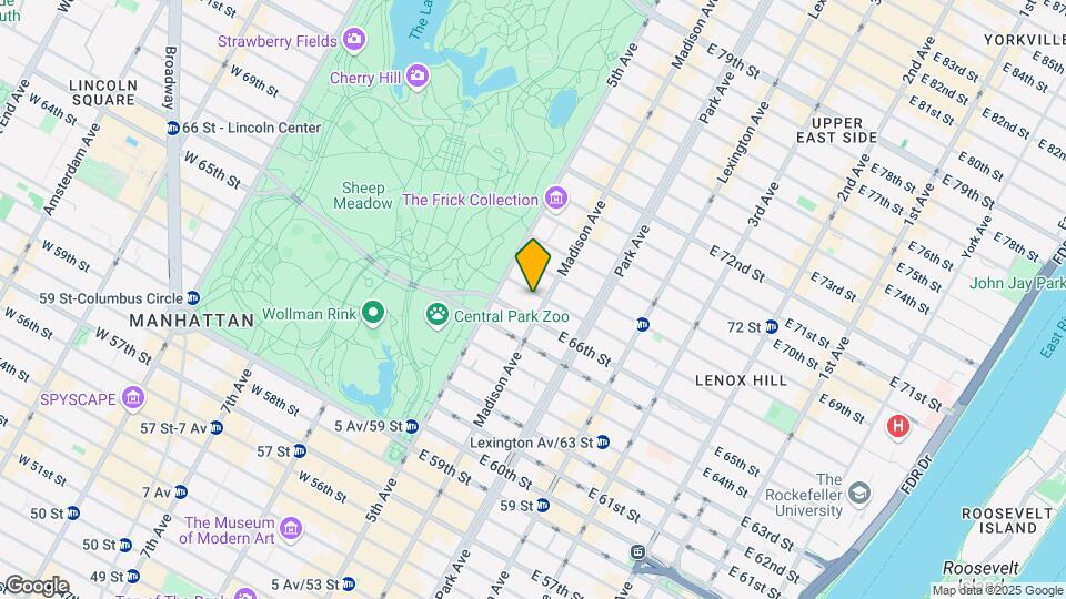 20 E 67th St Mapa y Detalles de la Ubicación