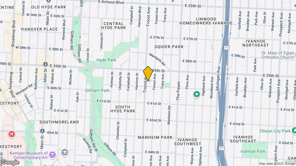 3939 Troost Ave Map and Location Details