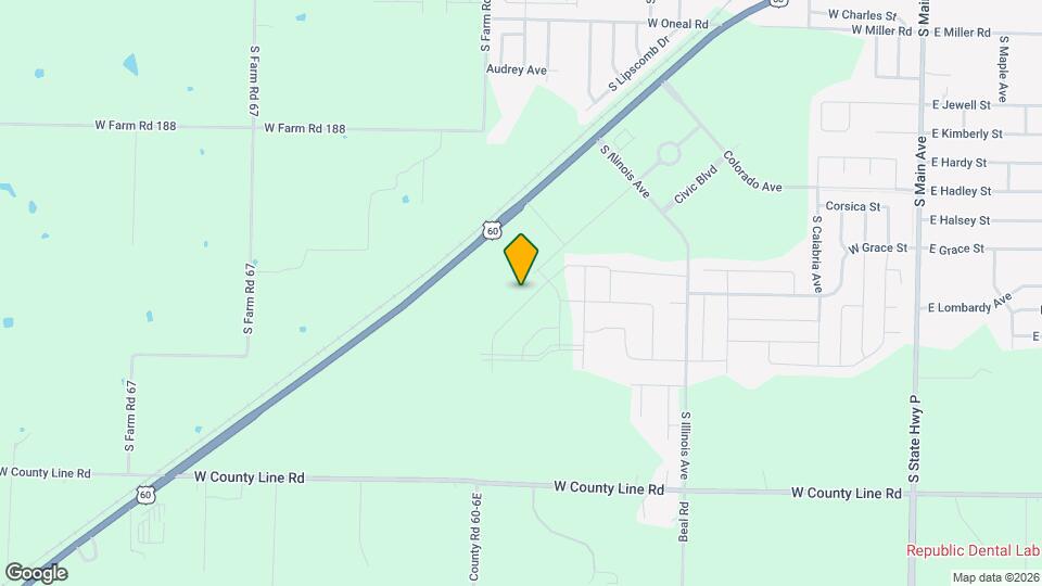 1265 Choctaw Rd Map and Location Details