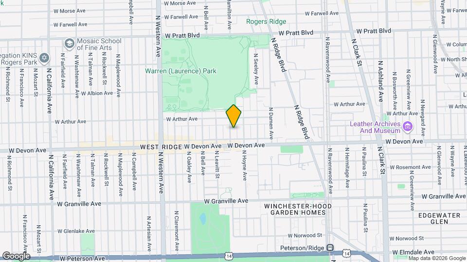 6433 N Hamilton Ave, Unit 3 Map and Location Details