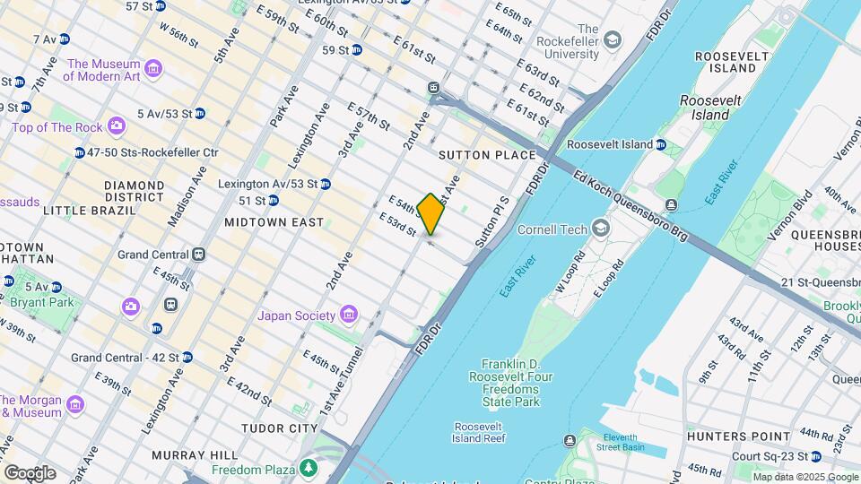 411 E 53rd St Map and Location Details