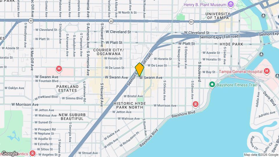 701 W Swann Ave Map and Location Details