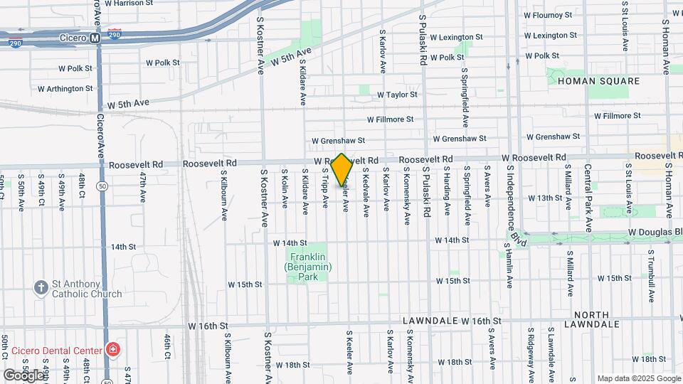 1248 S Keeler Ave Map and Location Details