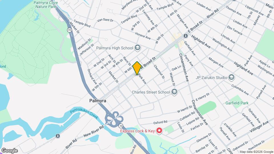 404 W Broad St Map and Location Details