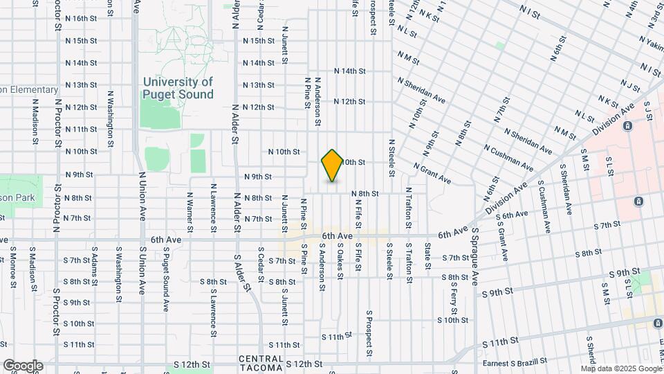 802 N Oakes St Map and Location Details