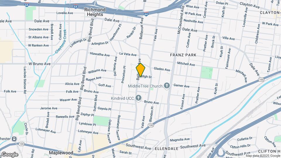 2026 Bellevue Ave Mapa y Detalles de la Ubicación