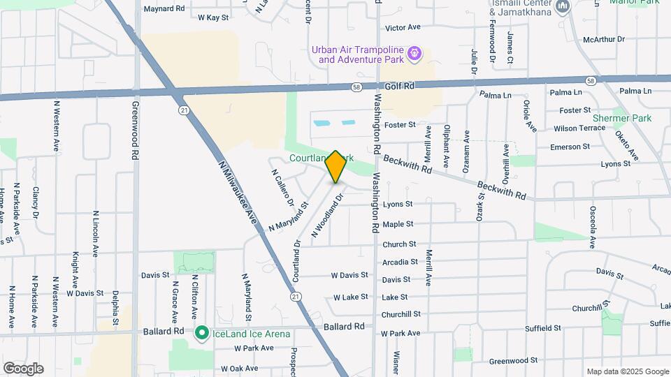9289 Courtland Dr Map and Location Details