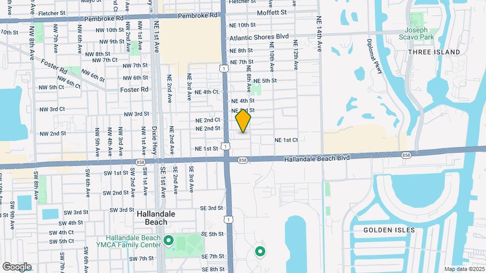 701 NE 1st Ct Map and Location Details