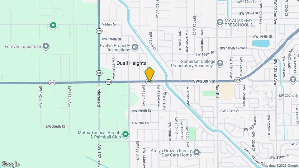 13249 SW 200th Terrace Map and Location Details