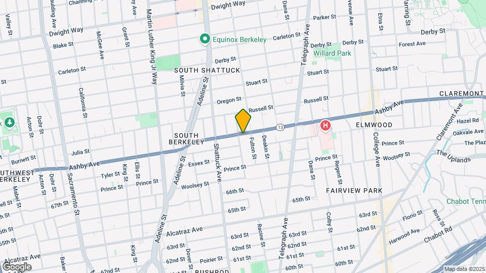 2154 Ashby Ave, Unit Room 1 Map and Location Details