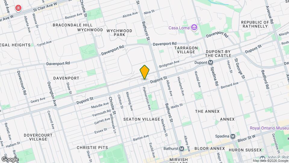 909 Palmerston Ave Map and Location Details
