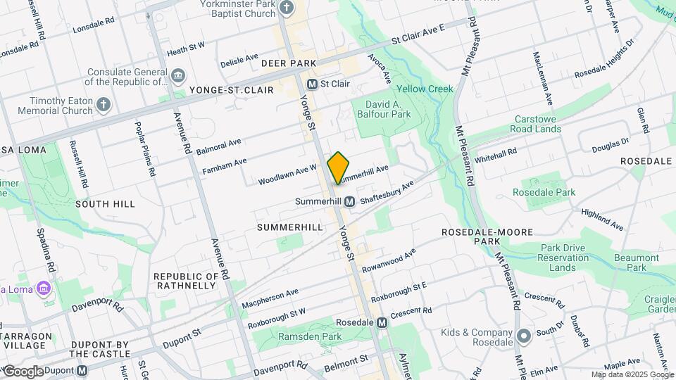 1177 Yonge St Map and Location Details
