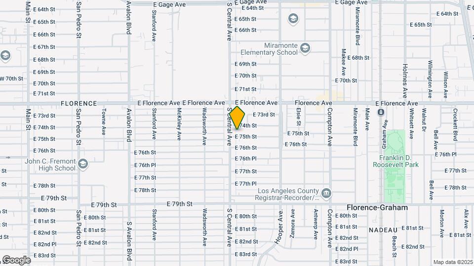 1115-1119 E 75th St Map and Location Details