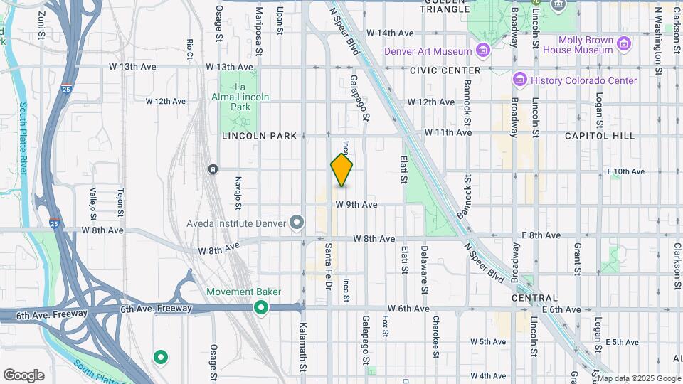 927 Inca St Map and Location Details