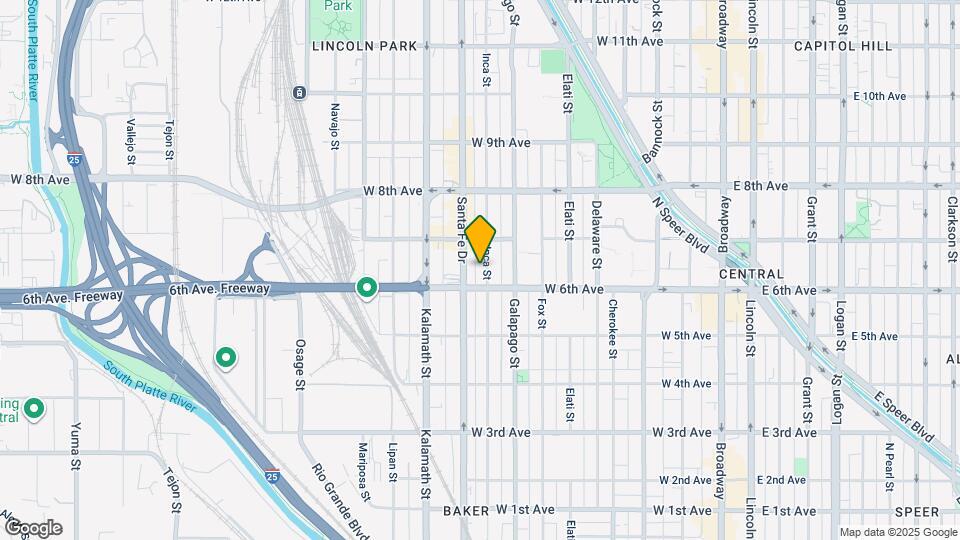 625 Inca St Map and Location Details