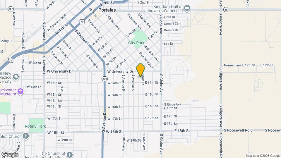 1320 S Main Ave Map and Location Details