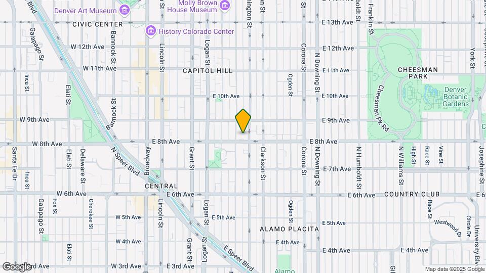 800 N Pearl St Map and Location Details
