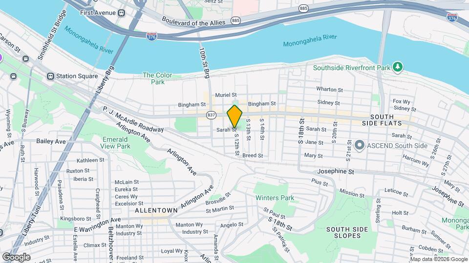 94 S 12th St, Unit 1 Map and Location Details