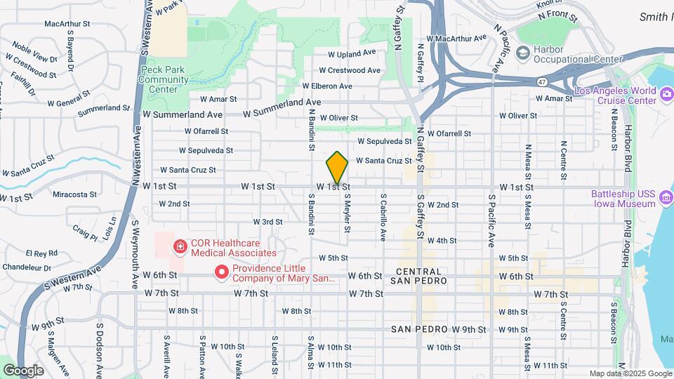 931 W 1st St Map and Location Details