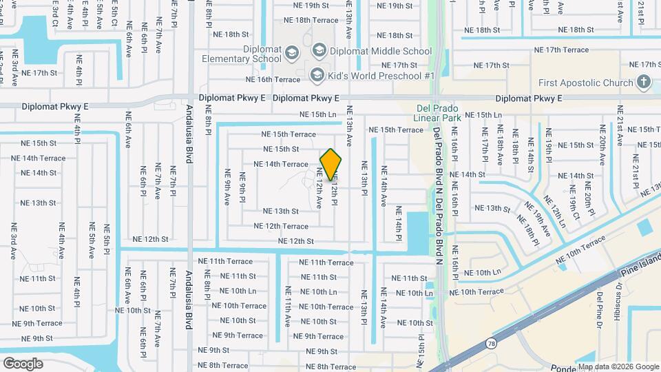 1322 NE 12th Pl Map and Location Details