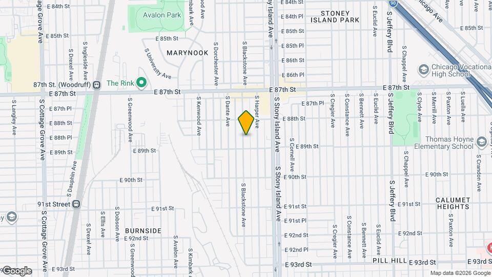 8841 S Blackstone Ave Map and Location Details