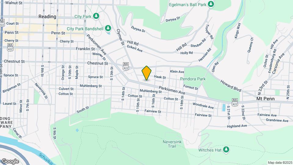 1525 Perkiomen Ave Mapa y Detalles de la Ubicación