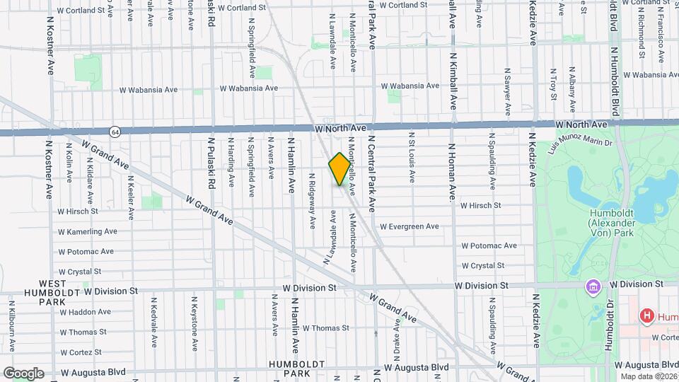 1427 N Lawndale Ave Map and Location Details