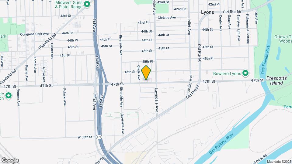4642 Hawthorne Ave Map and Location Details