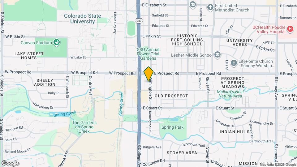 1631 Remington St, Unit B Map and Location Details