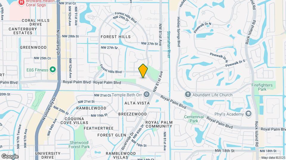 8371 Royal Palm Blvd Mapa y Detalles de la Ubicación