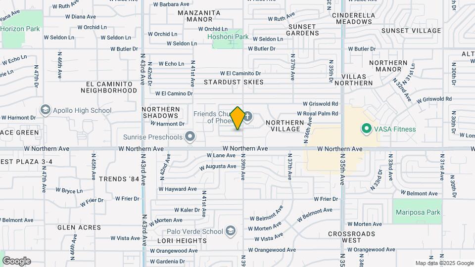 3910 W Loma Ln Map and Location Details