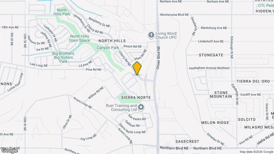 1512 Penasco Rd NE Map and Location Details